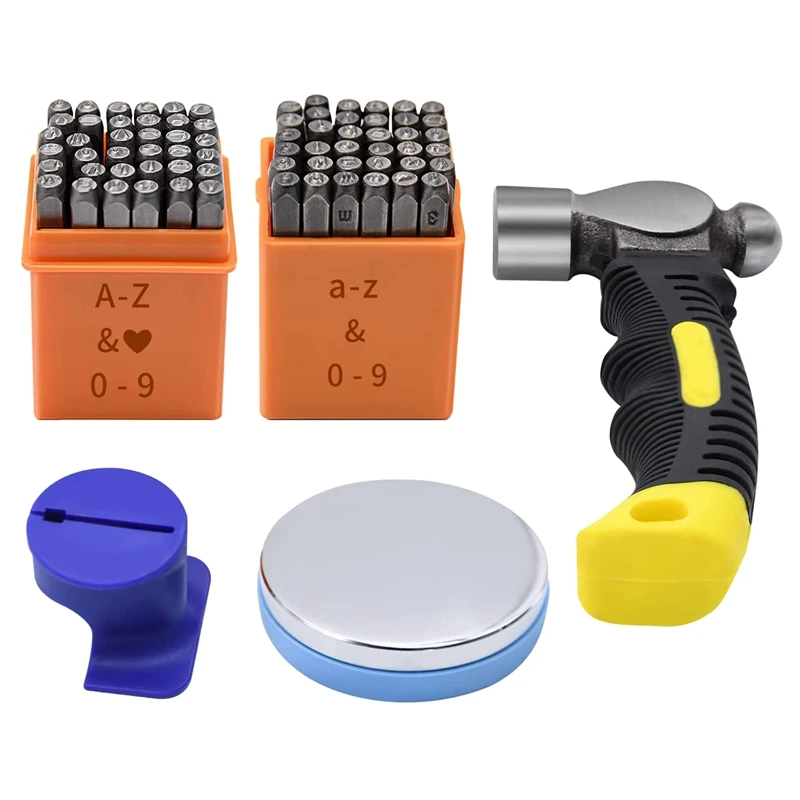 Metal Stamping Kit, 74 Pcs 0.3Cm Art Font Uppercase And Lowercase Letter Punch And Number Punch Set, Metal Stamping Jig
Metal Stamping Kit, 74 Pcs 0.3Cm Art Font Uppercase And Lowercase Letter Punch And Number Punch Set, Metal Stamping Jig