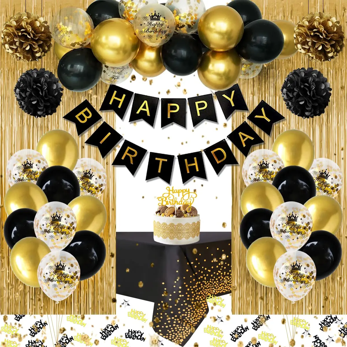 Black Gold Balloons Birthday Party Decorations Set Birthday Decoration for Women Men Happy Birthday Banner Decorations Paper Pom
Black Gold Balloons Birthday Party Decorations Set Birthday Decoration for Women Men Happy Birthday Banner Decorations Paper Pom