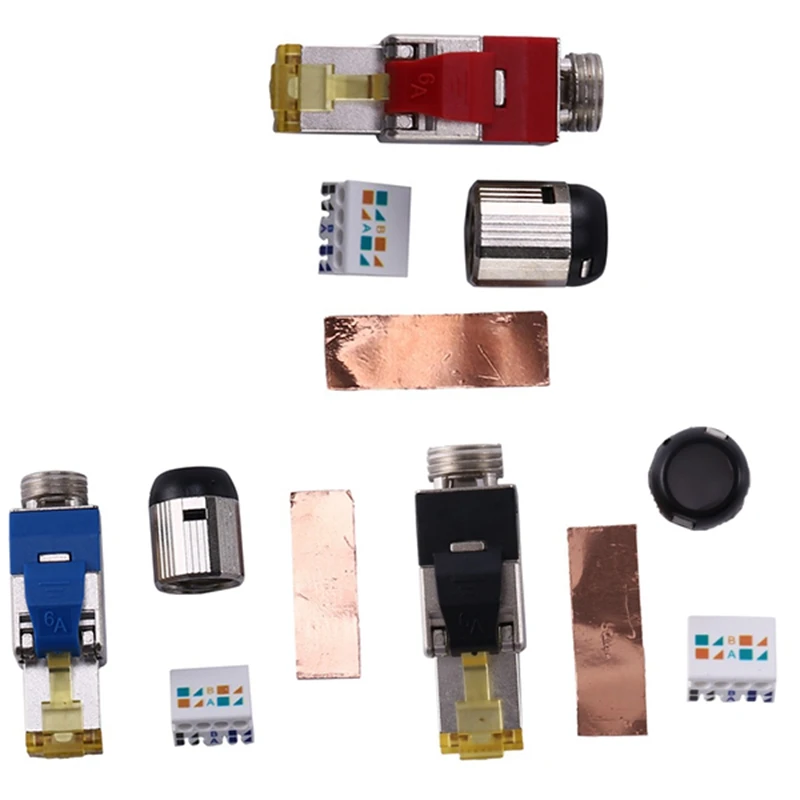 Tool-Free Shielded RJ45 Termination Plug Connector Cat6a Termination Plug Shielded Metal Boot
Tool-Free Shielded RJ45 Termination Plug Connector Cat6a Termination Plug Shielded Metal Boot