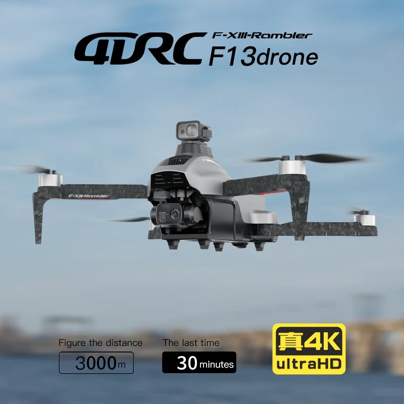 2023 F13 Pro Drone 3KM Profesional Brushless GPS 8K 3-Axis Fpv 360°Obstacle Avoidance Quadcopter Mini Rc Drone caméra Hd 4k
2023 F13 Pro Drone 3KM Profesional Brushless GPS 8K 3-Axis Fpv 360°Obstacle Avoidance Quadcopter Mini Rc Drone caméra Hd 4k