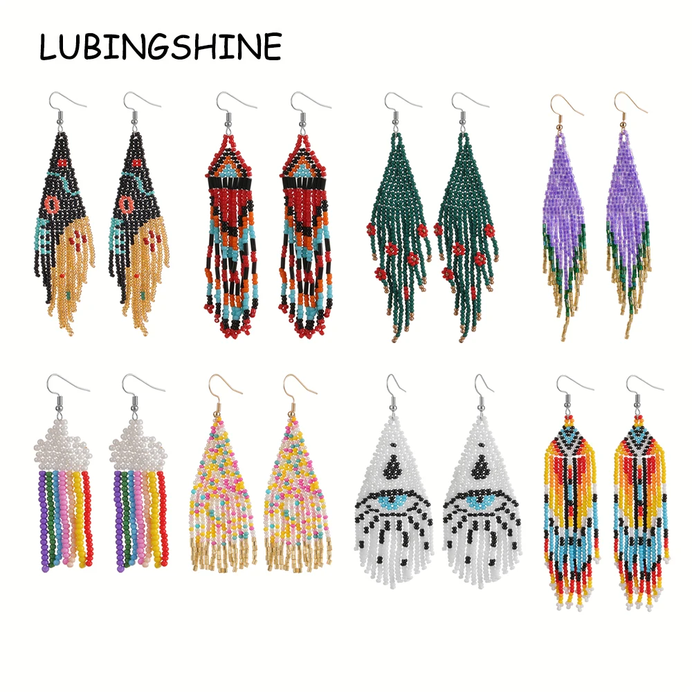Bohemian Beaded Dangle Long Earrings for Women Handmade Wedding Bridal Drop Earrings Fashion Tassel Earring Statement Jewelry
Bohemian Beaded Dangle Long Earrings for Women Handmade Wedding Bridal Drop Earrings Fashion Tassel Earring Statement Jewelry