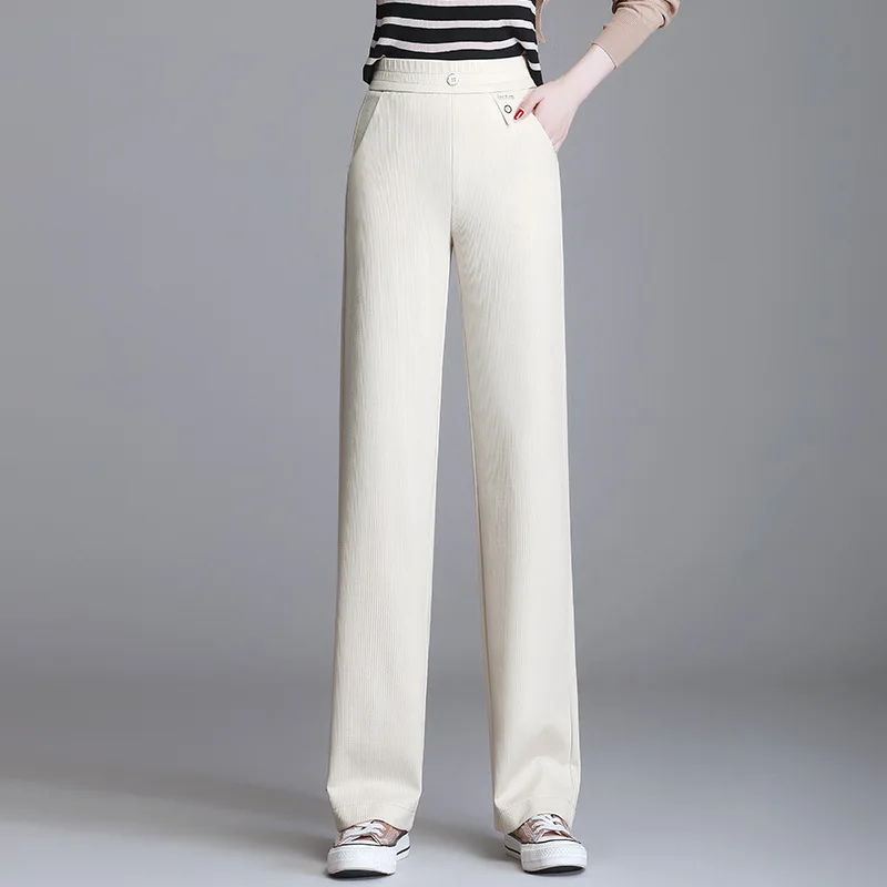 Long Simple Spring 2022 New High Waist Elastic Waist Temperament Wide Leg Pants Woman Pants
Long Simple Spring 2022 New High Waist Elastic Waist Temperament Wide Leg Pants Woman Pants