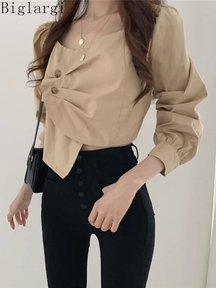 Vingate Sexy Irregular Blouse Women Korean Style Long Sleeve Shirt Woman Blouses and Tops 2022 Spring New Fashion 
Vingate Sexy Irregular Blouse Women Korean Style Long Sleeve Shirt Woman Blouses and Tops 2022 Spring New Fashion