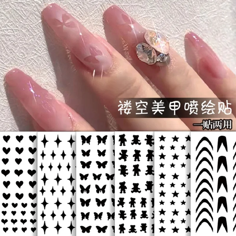 10PCS Airbrush Spray Template Nail Stickers DIY Hand-Painted Nail Decals French Manicure Butterfly Star Heart Line Nail Designs
10PCS Airbrush Spray Template Nail Stickers DIY Hand-Painted Nail Decals French Manicure Butterfly Star Heart Line Nail Designs
