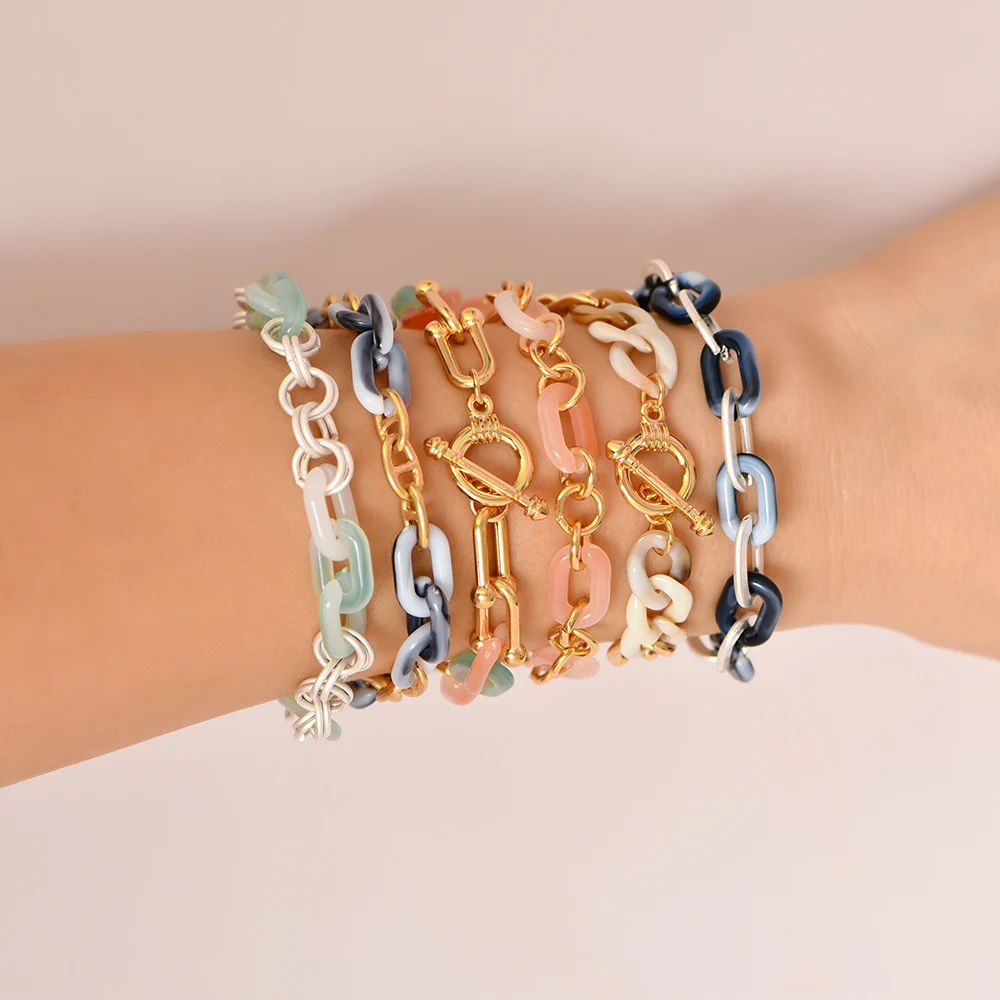 Boho Multicolor Resin Chain Bracelet Geometric Irregularities Women Natural Stone Adjustable Hand String Fashion Jewelry Gifts
Boho Multicolor Resin Chain Bracelet Geometric Irregularities Women Natural Stone Adjustable Hand String Fashion Jewelry Gifts
