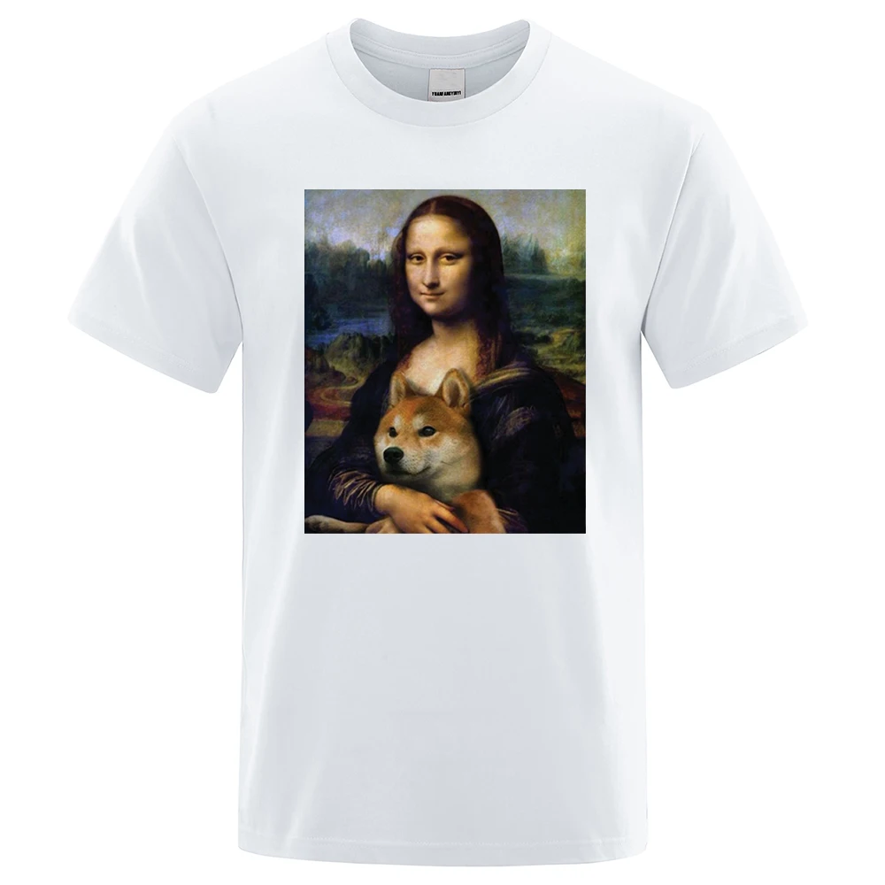 Mona Lisa Shiba Inu Doge Loose Men T Shirt 2021 Summer T-Shirt Fitness Casual Short Sleeve Tee Shirt Brand Cool Fitness Tops
Mona Lisa Shiba Inu Doge Loose Men T Shirt 2021 Summer T-Shirt Fitness Casual Short Sleeve Tee Shirt Brand Cool Fitness Tops