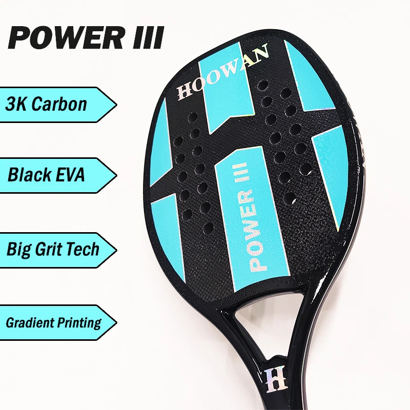HOOWAN Power 3 пляжная Теннисная ракетка 3K из углеродного волокна мягкая эва мощная яркая ракетка профессиональная пляжная теннисная ракетка
HOOWAN Power 3 пляжная Теннисная ракетка 3K из углеродного волокна мягкая эва мощная яркая ракетка профессиональная пляжная теннисная ракетка