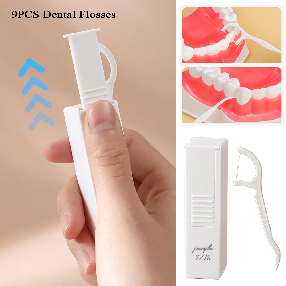 1PC Dental Floss Box With 9pcs Dental Flosses Pick Automatic Dental Floss Box Travel Portable Dental Floss Teeth Cleaning Tool
1PC Dental Floss Box With 9pcs Dental Flosses Pick Automatic Dental Floss Box Travel Portable Dental Floss Teeth Cleaning Tool
