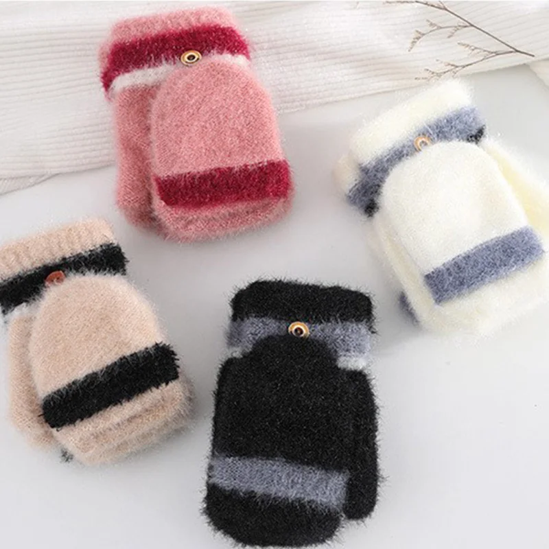 Knitting Flip Half Finger Gloves Wool Thicken Winter Men Women Gloves Imitation Mink Gloves Warm Gloves Fingerless Mittens Glove
Knitting Flip Half Finger Gloves Wool Thicken Winter Men Women Gloves Imitation Mink Gloves Warm Gloves Fingerless Mittens Glove