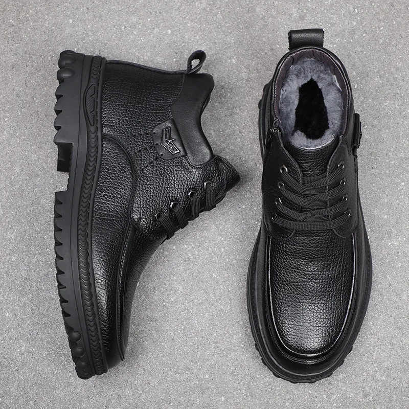 Keep warm Snow Boots Men's Boots Fashion work cotton Boots Genuine Leather Ankle Boots Thick Sole Men Shoes S12990-S12995C1 C1
Keep warm Snow Boots Men's Boots Fashion work cotton Boots Genuine Leather Ankle Boots Thick Sole Men Shoes S12990-S12995C1 C1