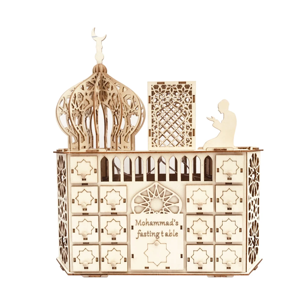 Eid Mubarak Ramadan Advent Calendar Exquisite Craftsmanship Wooden DIY Countdown Drawer Light Home Decor
Eid Mubarak Ramadan Advent Calendar Exquisite Craftsmanship Wooden DIY Countdown Drawer Light Home Decor