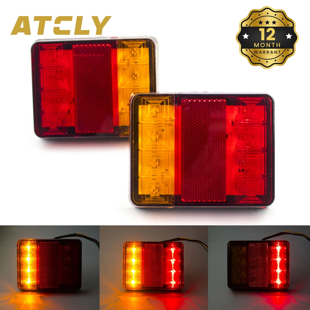 2Pcs Waterproof 8 LED 12V 24V Rear Tail Light Warning Turn Signal Indicator Lamp Car Lighting Truck Trailer Caravan Car Lighting
2Pcs Waterproof 8 LED 12V 24V Rear Tail Light Warning Turn Signal Indicator Lamp Car Lighting Truck Trailer Caravan Car Lighting