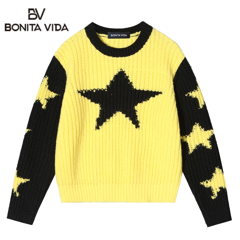 Star Embroidery Hip Hop Vintage Yellow Sweaters Y2K Men Fashion Korean Style Harajuku Couple Pullover Casual Knitted Streetwear
Star Embroidery Hip Hop Vintage Yellow Sweaters Y2K Men Fashion Korean Style Harajuku Couple Pullover Casual Knitted Streetwear