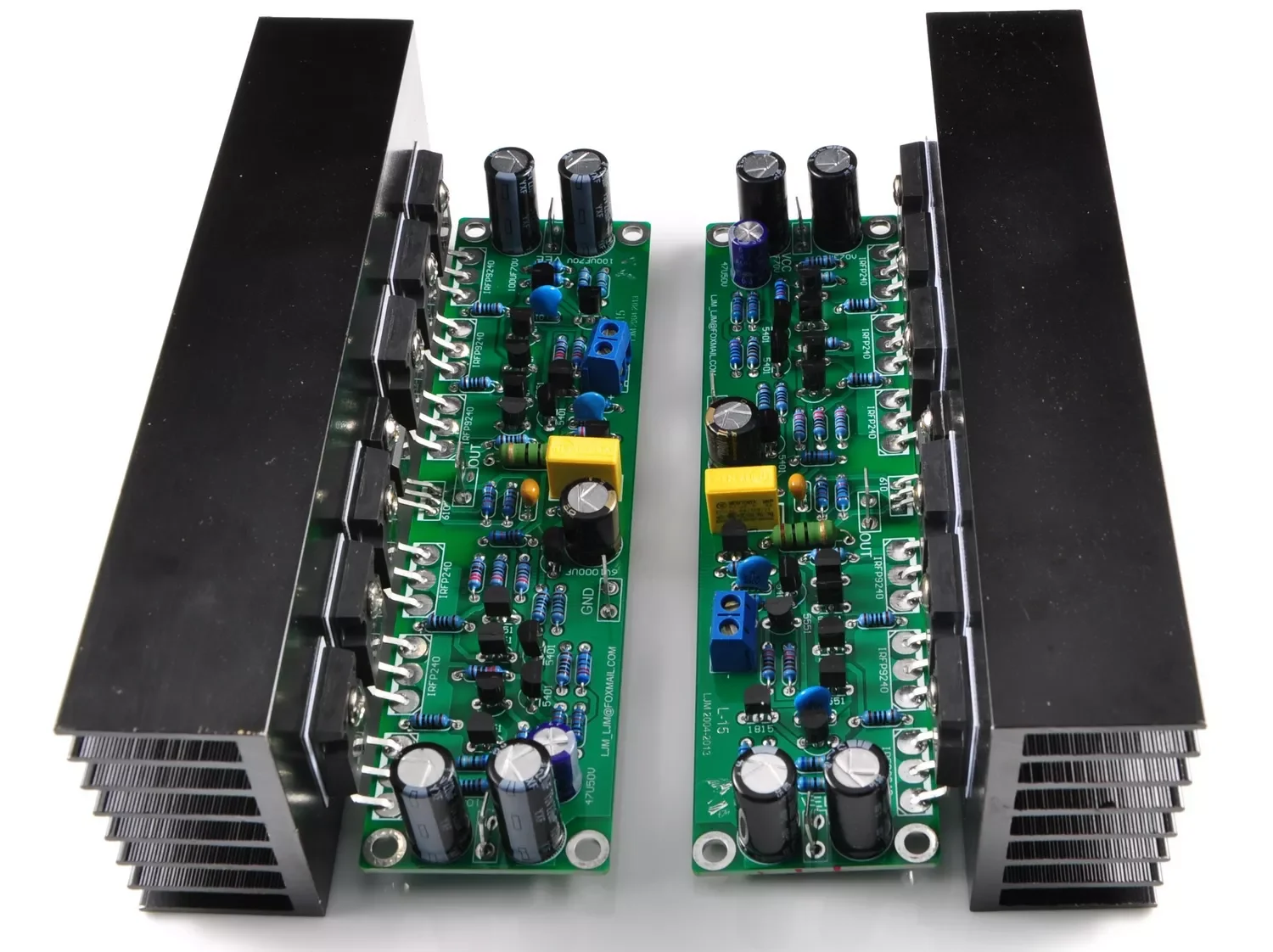2pcs L15 FET power amplifier 2 channels 3 pairs IRFP240 IRFP9240 150W 8R ,300W 4R, 600W 2R traf
2pcs L15 FET power amplifier 2 channels 3 pairs IRFP240 IRFP9240 150W 8R ,300W 4R, 600W 2R traf