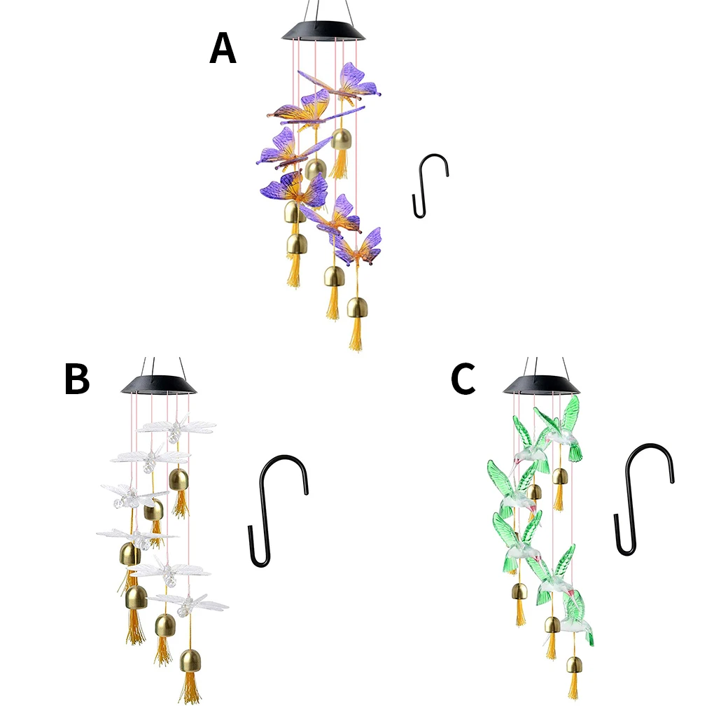 New Colorful Windbell Light Solar Power Bird LED Wind Chime Light IP65 Waterproof Garden Courtyard Home Decoration Windbell Lamp
New Colorful Windbell Light Solar Power Bird LED Wind Chime Light IP65 Waterproof Garden Courtyard Home Decoration Windbell Lamp