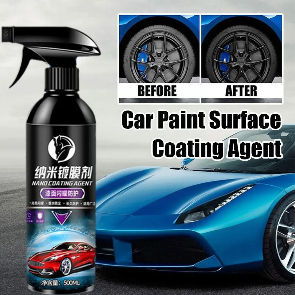 

500ML 9H Ceramic Coating Nano Liquid Glass Plated Crystal Hydrophobic Polish Waterproof Polishing 2023 Hardness Paint Wax C C6Q3