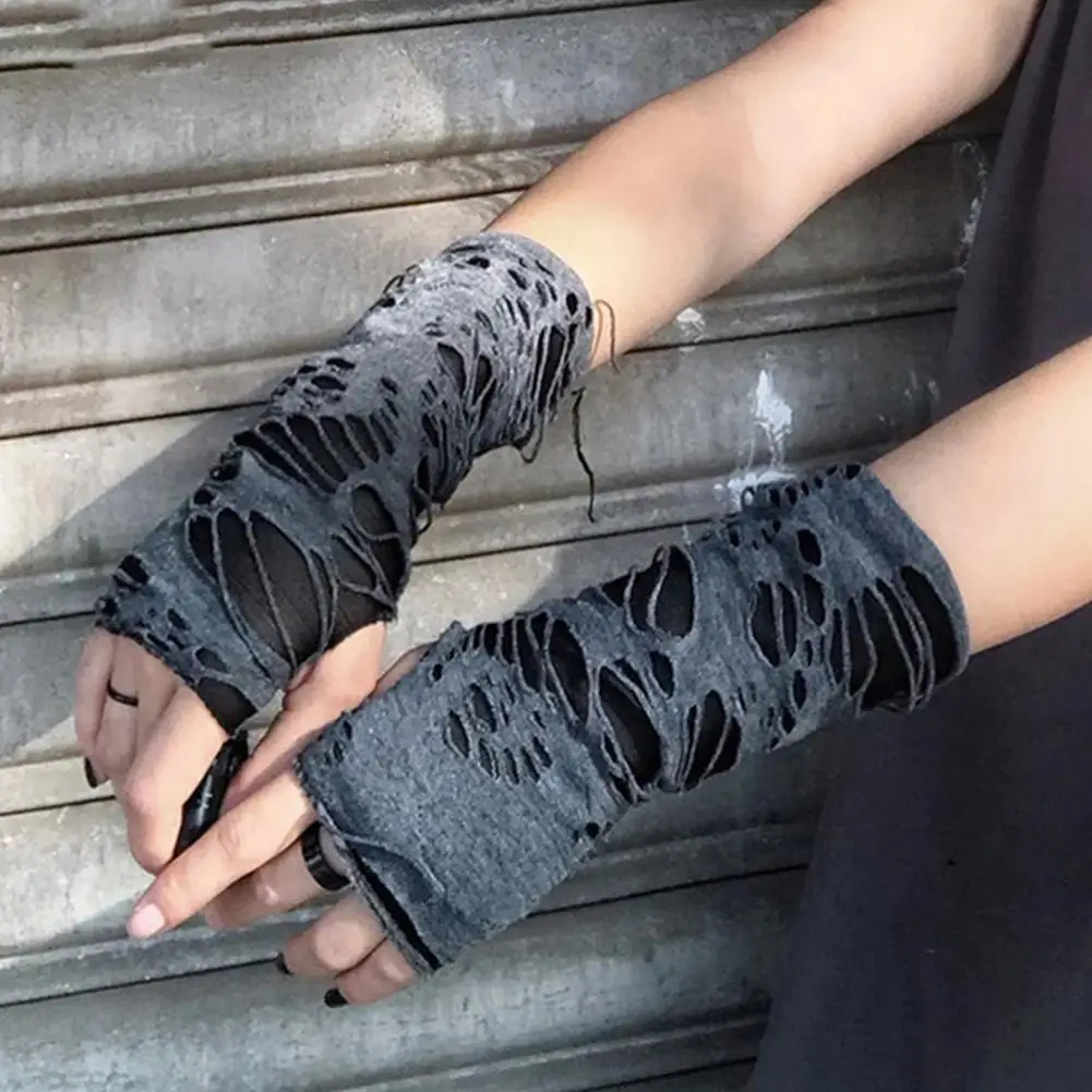 1pair Punk Gothic Black Fingerless Unisex Long Glove Men Gloves Jazz Women Rock Mittens Hollow Disco Hole Out Gloves T9w6
1pair Punk Gothic Black Fingerless Unisex Long Glove Men Gloves Jazz Women Rock Mittens Hollow Disco Hole Out Gloves T9w6