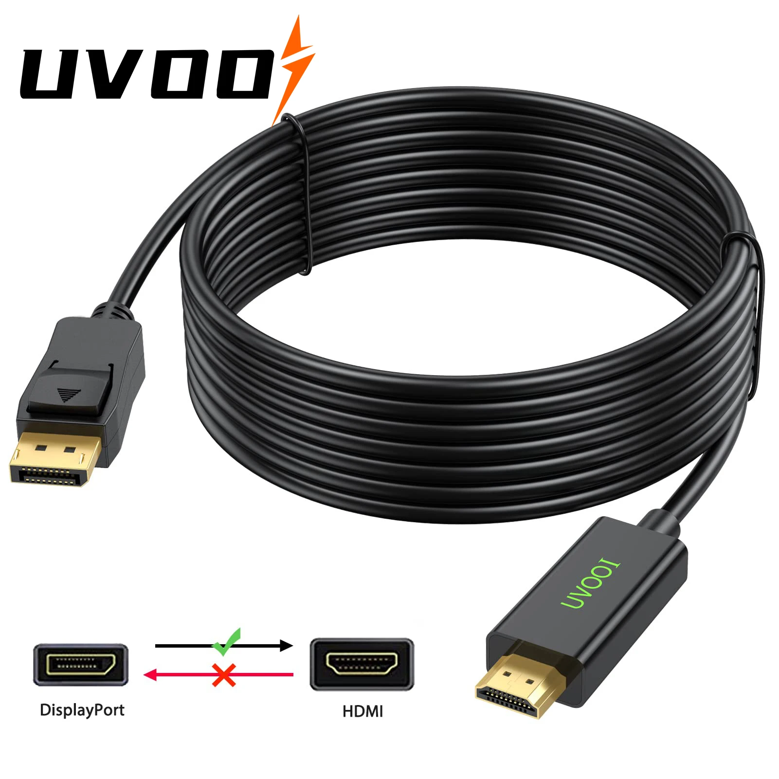 

Кабель-адаптер UVOOI с разъемом 5 м HDMI-совместимый кабель 1080P HD позолоченный штекер-штекер для HDTV монитора ПК PS4 ТВ-приставки