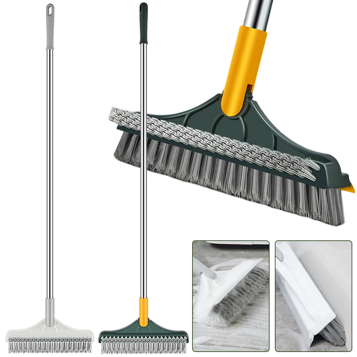 Floor Scrub Brush with Scraper 180° Rotation Stiff Bristle Tile Cleaning Brush 3 In 1 Grout Brush Adjustable Long Handle
Floor Scrub Brush with Scraper 180° Rotation Stiff Bristle Tile Cleaning Brush 3 In 1 Grout Brush Adjustable Long Handle