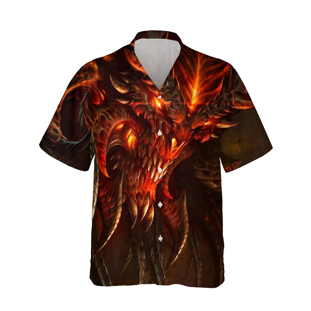 New 3d Harajuku Monster Dragon Printed Hawaiian Shirt Men 3D Fantasy Summer Mens Fashion Clothes Streetwear Loose Hip Hop Tops
New 3d Harajuku Monster Dragon Printed Hawaiian Shirt Men 3D Fantasy Summer Mens Fashion Clothes Streetwear Loose Hip Hop Tops