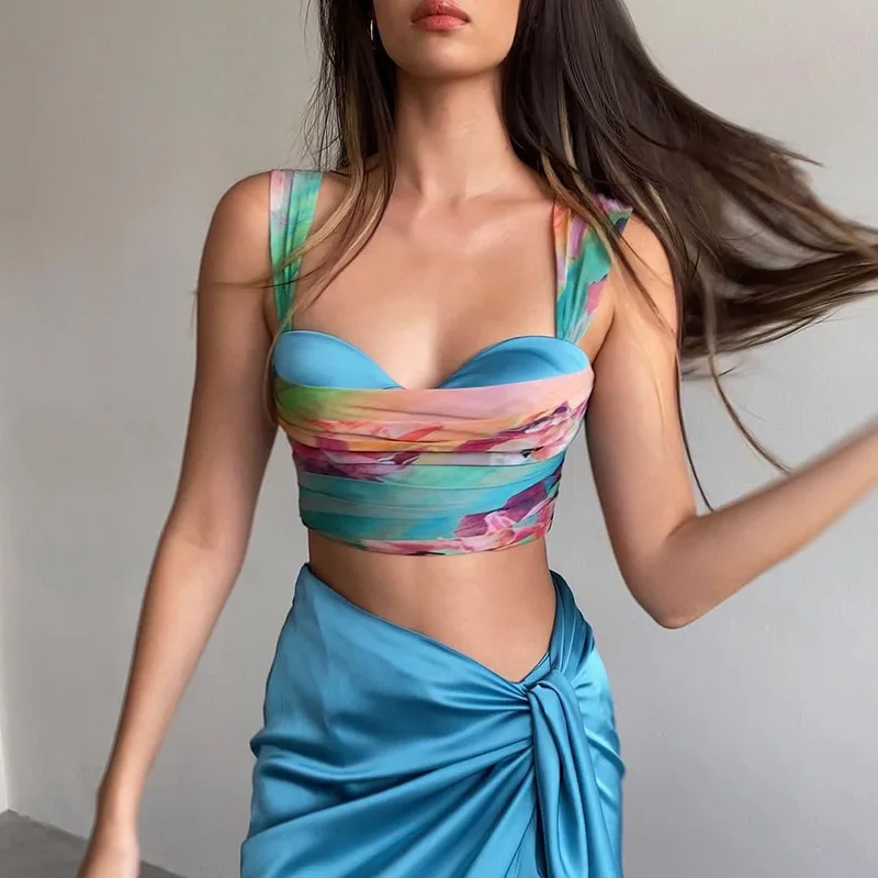 Satin Print Top Women Sexy Slim Crop Tank Top Women Clothes Vintage Streetwear Club Party Camisole Summer Beach Backless Top
Satin Print Top Women Sexy Slim Crop Tank Top Women Clothes Vintage Streetwear Club Party Camisole Summer Beach Backless Top