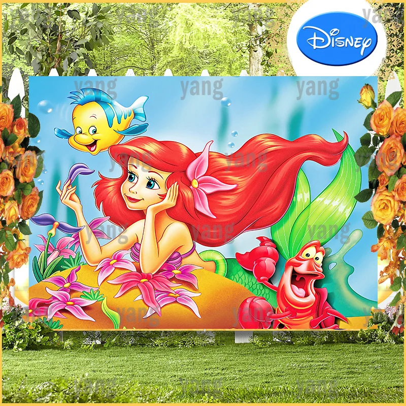 Disney Ariel Backdrop Little Mermaid Newborn Girls Princess Deep Sea Flowers Background Photography Birthday Party Decoration
Disney Ariel Backdrop Little Mermaid Newborn Girls Princess Deep Sea Flowers Background Photography Birthday Party Decoration