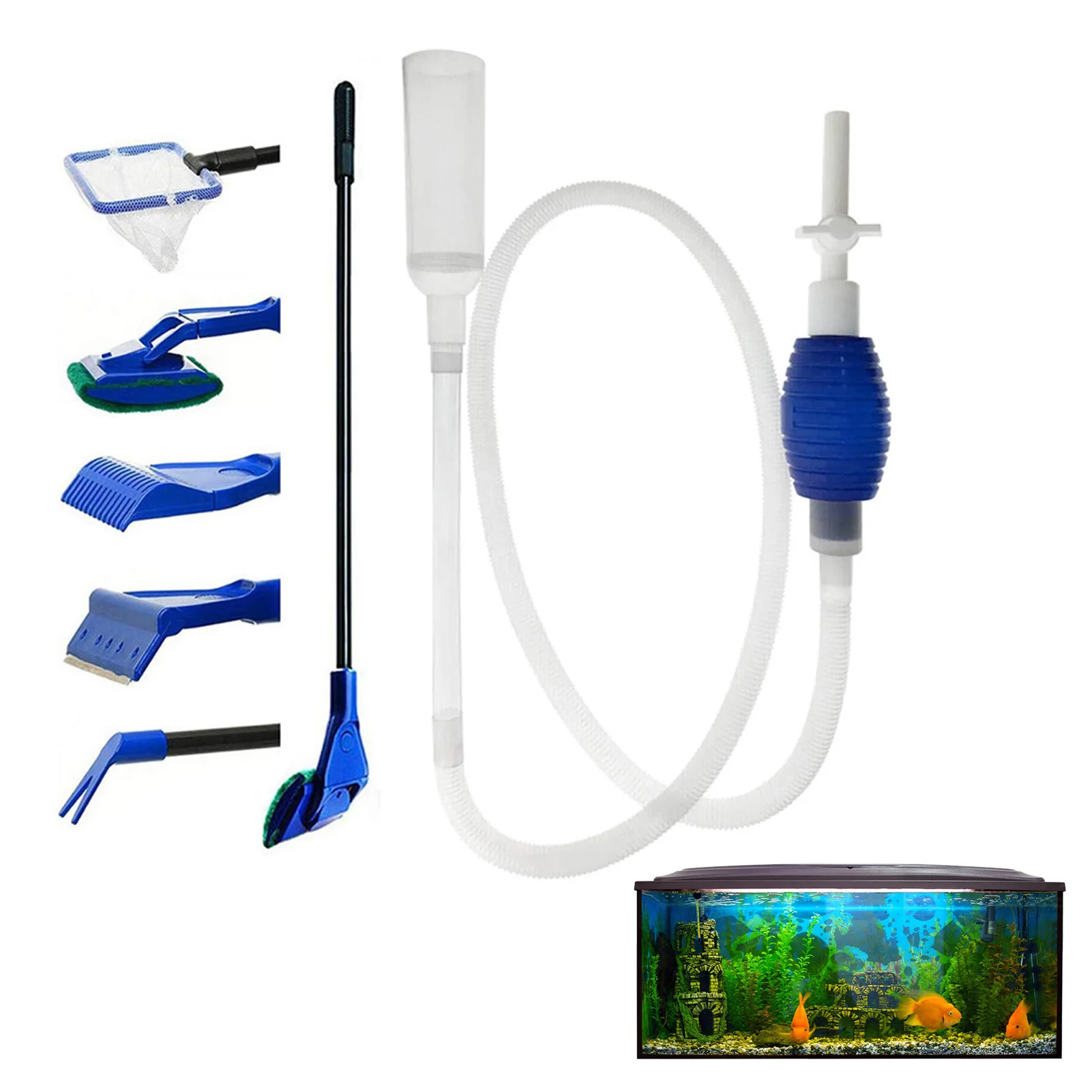 5 In 1 Aquarium Cleaning Tools Kits Fish Tank Cleaner Set Fish Net Gravel Rake Algae Scraper Fork Sponge Brush Glass Cleaner
5 In 1 Aquarium Cleaning Tools Kits Fish Tank Cleaner Set Fish Net Gravel Rake Algae Scraper Fork Sponge Brush Glass Cleaner