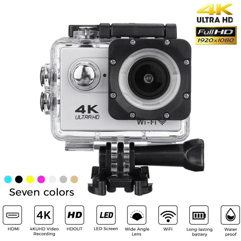 Original Ultra HD 4K/30fps Outdoor Action Camera WiFi 2.0 Remote Control Sport Camera 1080P Underwater Waterproof Helmet Camera
Original Ultra HD 4K/30fps Outdoor Action Camera WiFi 2.0 Remote Control Sport Camera 1080P Underwater Waterproof Helmet Camera