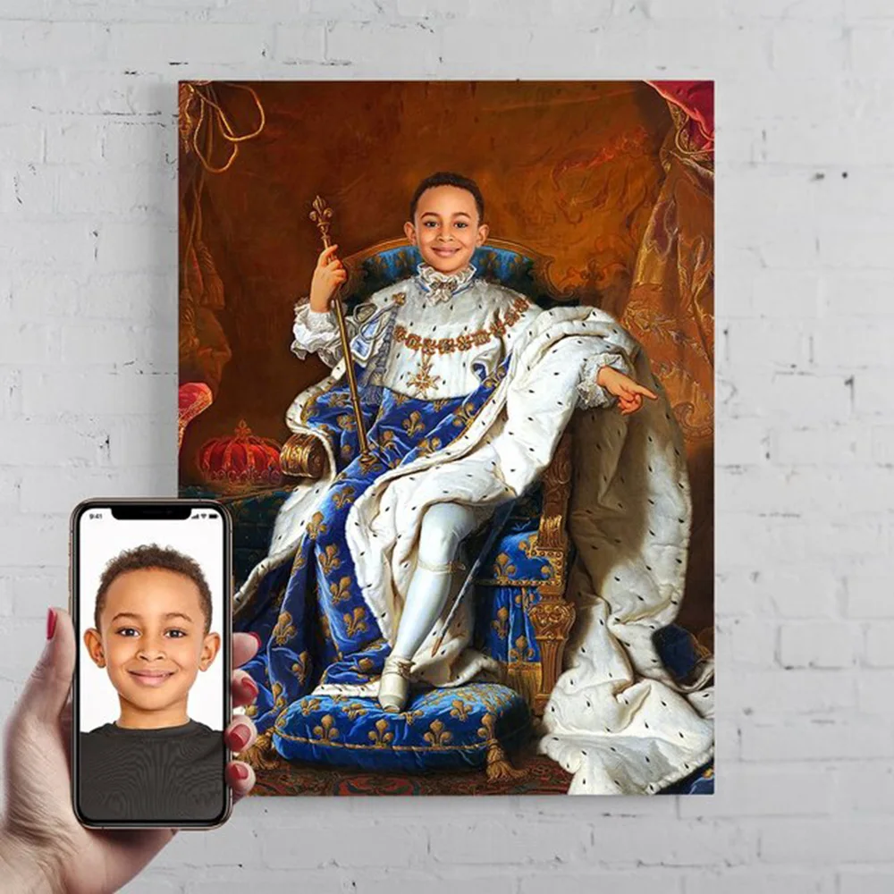 Custom Child Portrait Posters And Prints Canvas Painting Vintage Royal Portrait Wall Art Pictures Unique Gift For Home Decor
Custom Child Portrait Posters And Prints Canvas Painting Vintage Royal Portrait Wall Art Pictures Unique Gift For Home Decor