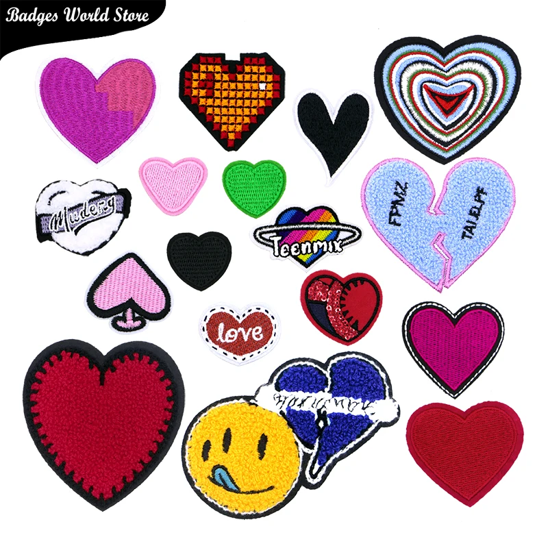 Heart-shaped Love Smile Rainbow Chenille Icon Towel Embroidery Applique Patches For Clothing DIY Iron on Badges on the Backpack
Heart-shaped Love Smile Rainbow Chenille Icon Towel Embroidery Applique Patches For Clothing DIY Iron on Badges on the Backpack