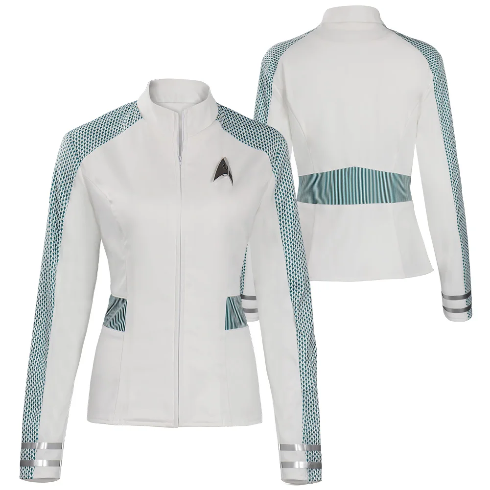 

Star Cosplay Trek Strange New Worlds Nurse Christine Chapel Cosplay Costume Jacket Badge Outfits Halloween Carnival Suit