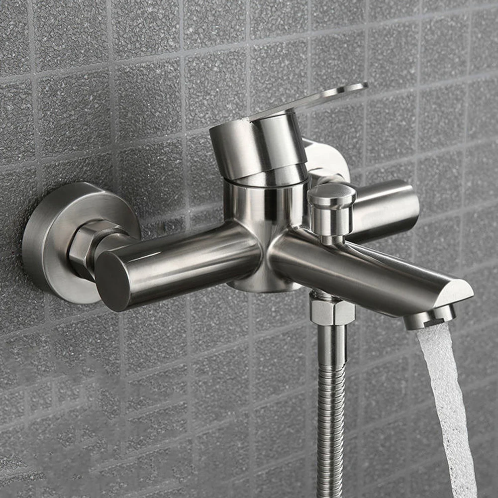 Wall Mount Cold Hot Water Mixer 304 Stainless Steel Triple Valve Nozzle Tap Bath Shower Mixer Hot And Cold Water Mixer Faucet
Wall Mount Cold Hot Water Mixer 304 Stainless Steel Triple Valve Nozzle Tap Bath Shower Mixer Hot And Cold Water Mixer Faucet