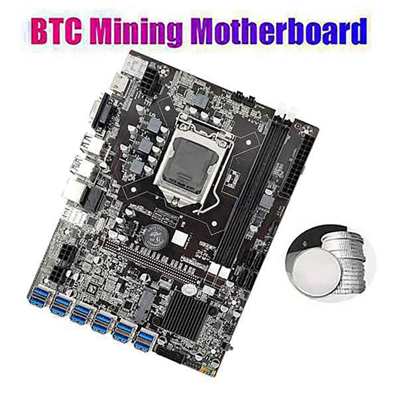 12 Card B75 BTC Mining Motherboard+CPU+Fan+Thermal Grease+USB3.0 19Pin Adapter 12 USB3.0 (PCIE)Slot LGA1155 DDR3 SATA3.0
12 Card B75 BTC Mining Motherboard+CPU+Fan+Thermal Grease+USB3.0 19Pin Adapter 12 USB3.0 (PCIE)Slot LGA1155 DDR3 SATA3.0