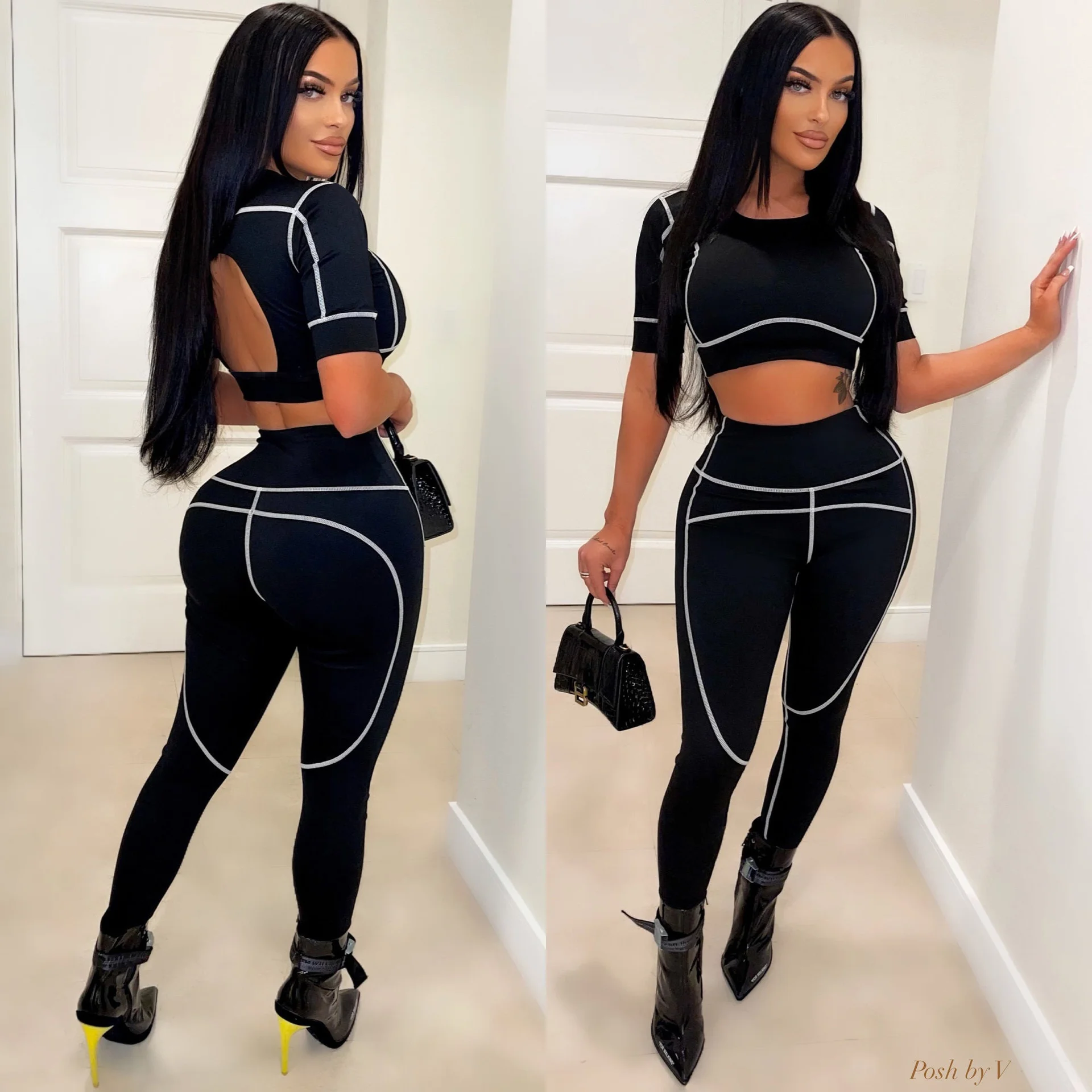 Two Piece Sets Womens Outifits Spring Summer New Women's Casual Two-piece Slim Fitting Short Sleeve Sports Suit Pant Sets
Two Piece Sets Womens Outifits Spring Summer New Women's Casual Two-piece Slim Fitting Short Sleeve Sports Suit Pant Sets