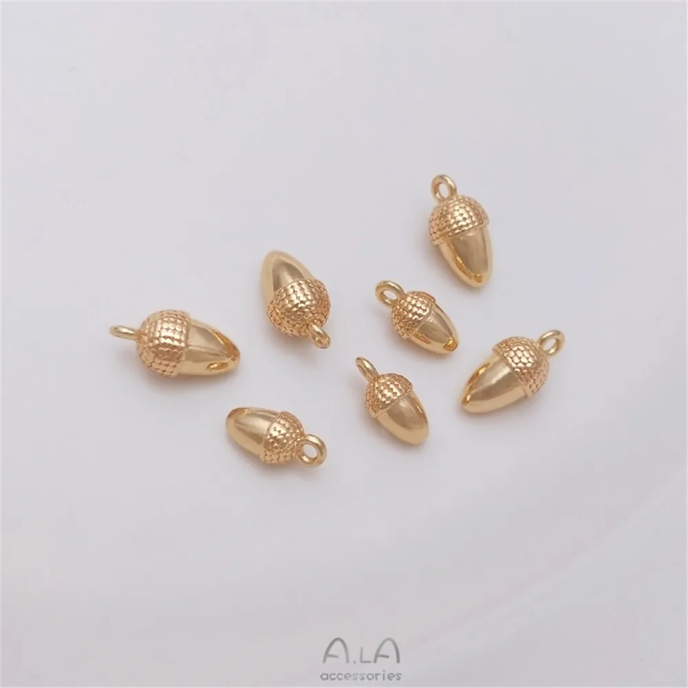 14K gold color pine cone pendant Glossy nut drop pendant diy bracelet earrings pendant
14K gold color pine cone pendant Glossy nut drop pendant diy bracelet earrings pendant