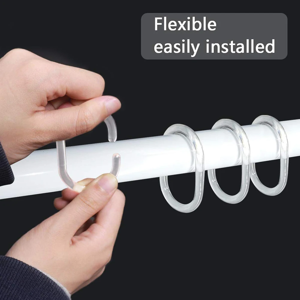 Accessories Shower Curtain Rings Rail Guide Single Hook Universal 24pcs 6 X 4cm Bathroom Clear Hanger Plastic Pole
Accessories Shower Curtain Rings Rail Guide Single Hook Universal 24pcs 6 X 4cm Bathroom Clear Hanger Plastic Pole