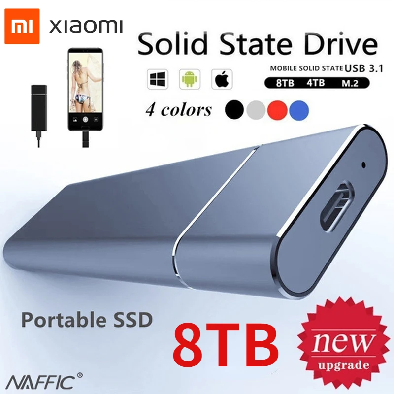 2022 Xiaomi 8TB 4TB 2TB SSD High Speed Hard Disk External M.2 Solid State Drives USB 3.1 Type-C Interface Mass Storage
2022 Xiaomi 8TB 4TB 2TB SSD High Speed Hard Disk External M.2 Solid State Drives USB 3.1 Type-C Interface Mass Storage