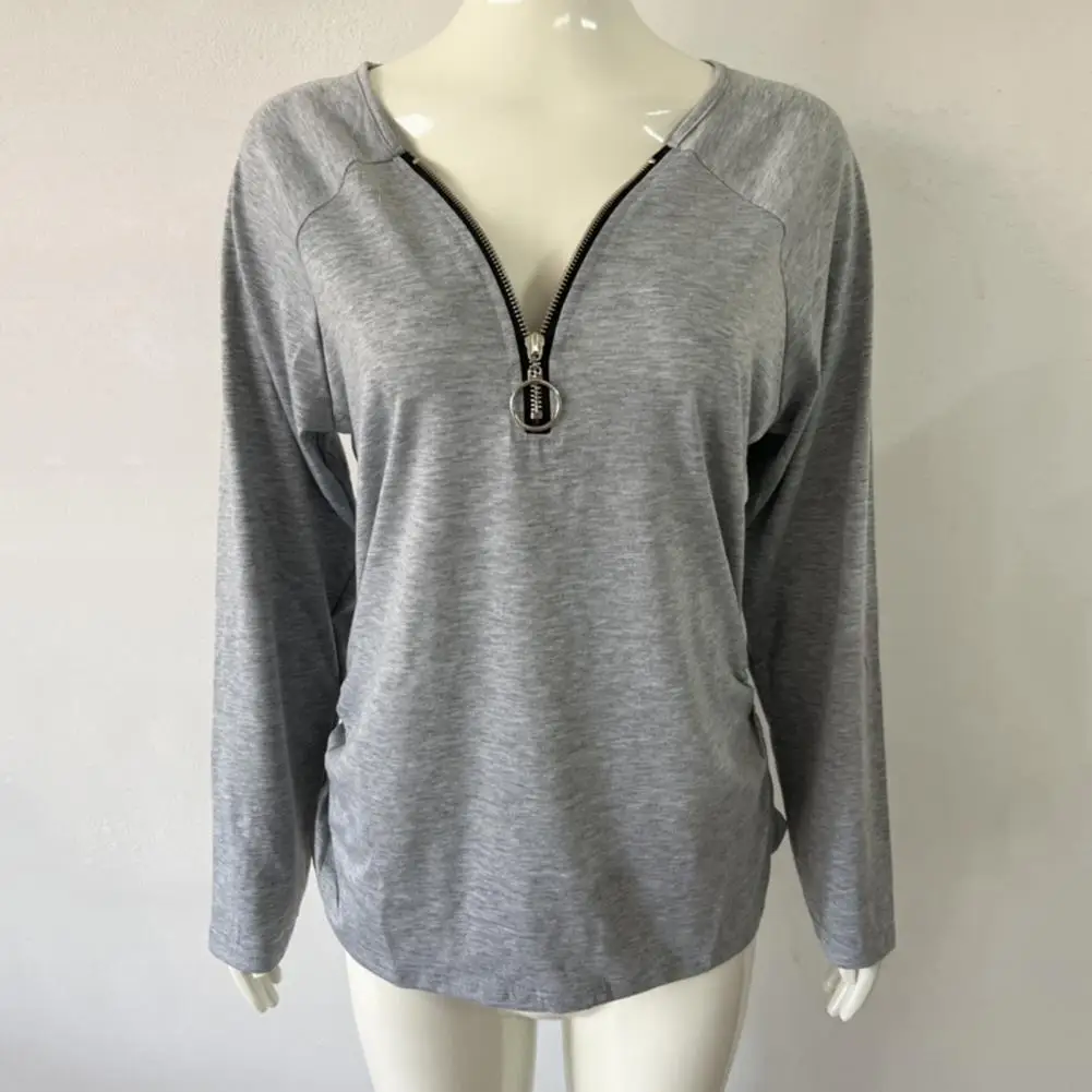 Classic T-shirt Top V Neck Stretchy Women Pullover Simple Casual Pure Color Women Tunic Top
Classic T-shirt Top V Neck Stretchy Women Pullover Simple Casual Pure Color Women Tunic Top
