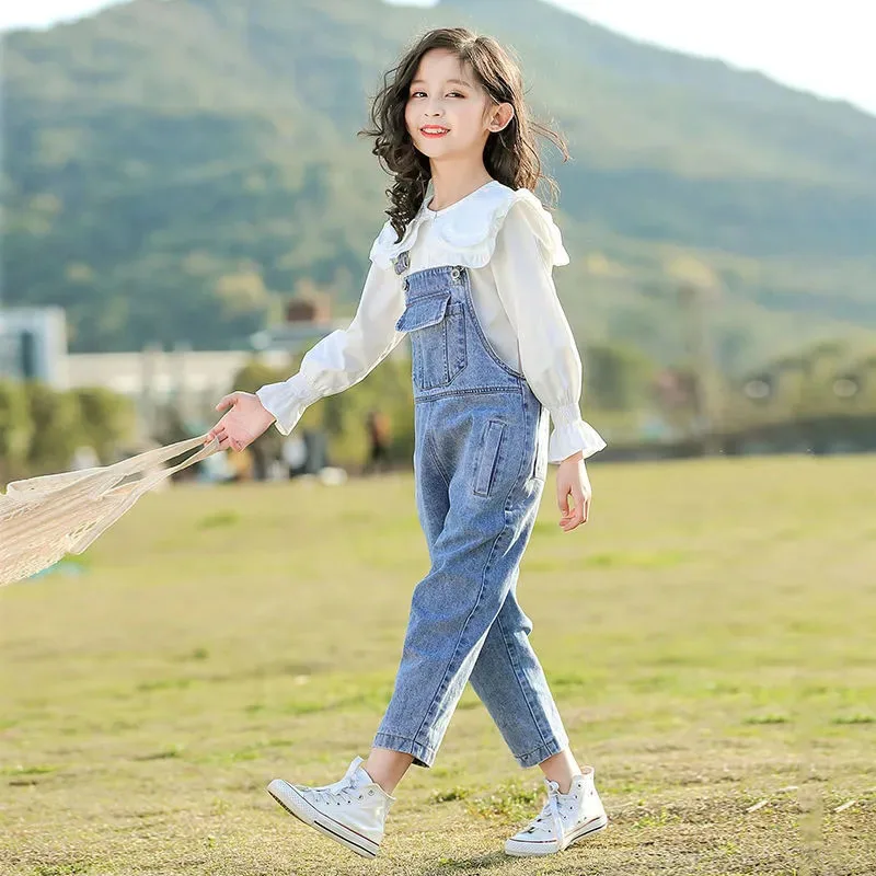 Spring Autumn Girl Shirt Pant Suit Cute Children Overalls Casual Loose Kids Suspender Trousers Fashion Girl Overalls Comfortable
Spring Autumn Girl Shirt Pant Suit Cute Children Overalls Casual Loose Kids Suspender Trousers Fashion Girl Overalls Comfortable