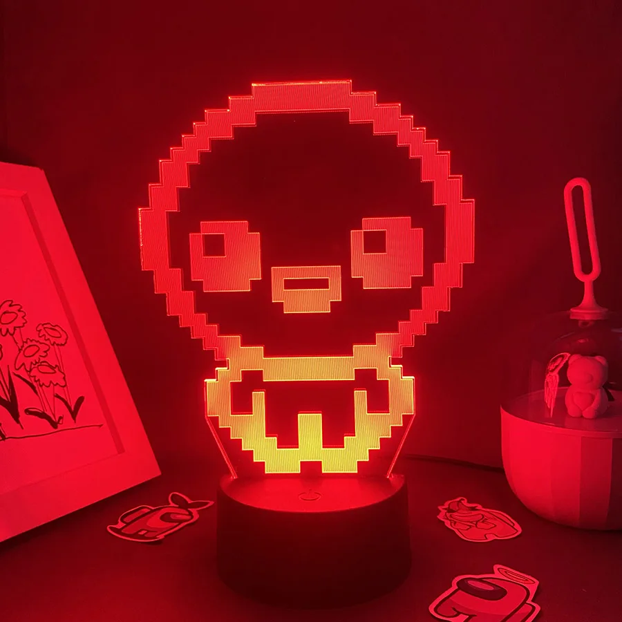 

Game The Binding of Isaac Rebirth 3D Led Nightlights Birthday Gifts For Boyfriend Gamer Kids Bedroom Decor Isaac Neon Lava Lamps