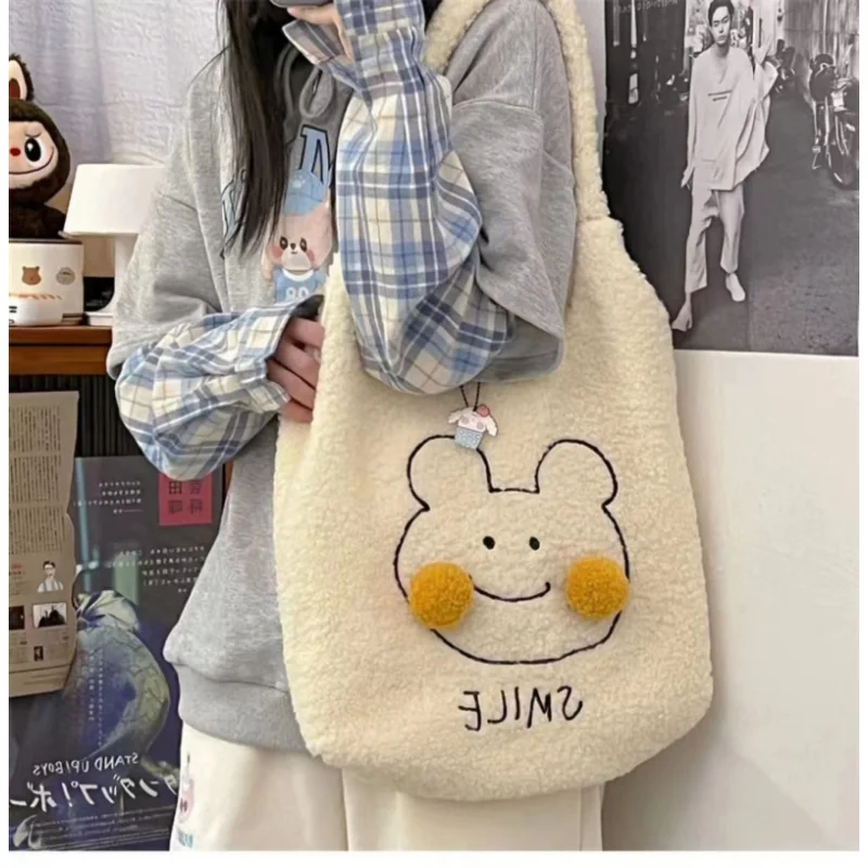 Cartoon winter plush embroidery shoulder bag Soft wool tote bag female imitation wool shoulder bag for women mini shopping bag
Cartoon winter plush embroidery shoulder bag Soft wool tote bag female imitation wool shoulder bag for women mini shopping bag