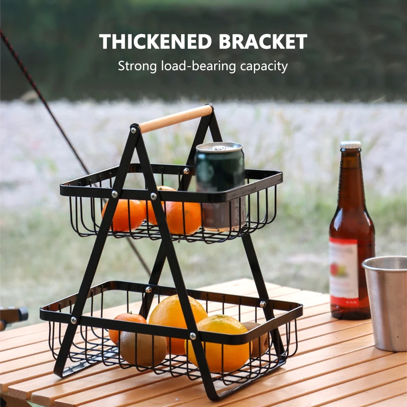 Large Storage Vegetables Basket Fruit For Kitchen Layer Camping Portable Shelf Rack 2 Household Fruits Accessories Metal Basket 
Large Storage Vegetables Basket Fruit For Kitchen Layer Camping Portable Shelf Rack 2 Household Fruits Accessories Metal Basket