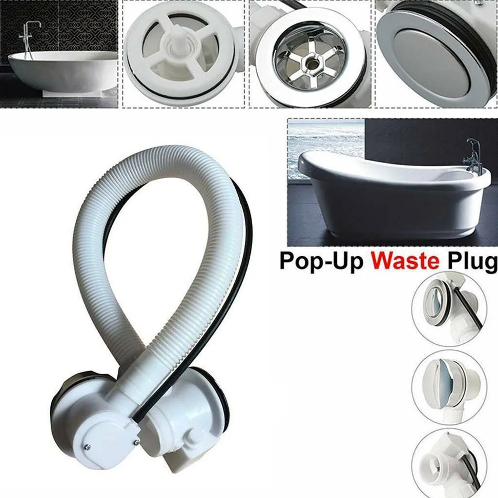 Kit New Set Bath Waste Pipe Pop-Up And Bath Bath Waste Pipe Convenient Handle Overflow Plastic Waste 55cm Long
Kit New Set Bath Waste Pipe Pop-Up And Bath Bath Waste Pipe Convenient Handle Overflow Plastic Waste 55cm Long