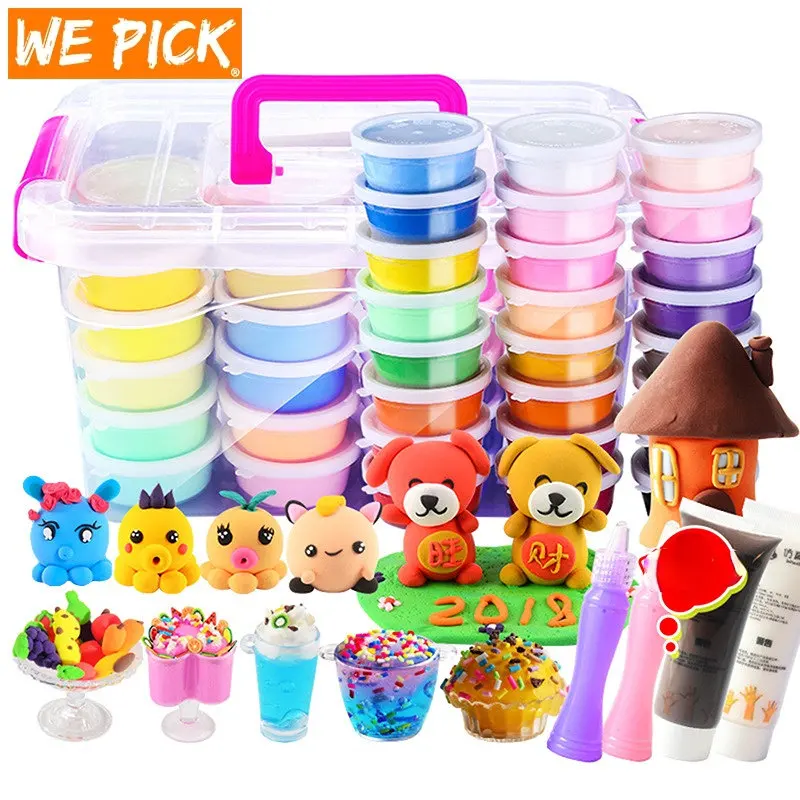 12/24/36 Colors DIY Fluffy Slime Soft Clay Air Dry Playdough Set Toys For Children Polymer Light Clay Plasticine With Tools Kid
12/24/36 Colors DIY Fluffy Slime Soft Clay Air Dry Playdough Set Toys For Children Polymer Light Clay Plasticine With Tools Kid