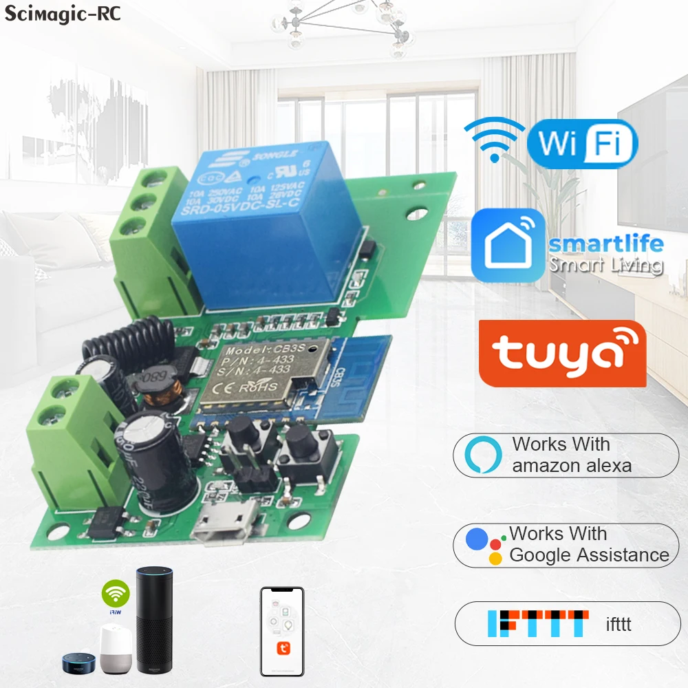 220V 1CH Tuya Smart Life Switch Module,DC 12V 24V 32V,1 Channel RF433 10A Relay Garage door DIY Motor Receiver
220V 1CH Tuya Smart Life Switch Module,DC 12V 24V 32V,1 Channel RF433 10A Relay Garage door DIY Motor Receiver