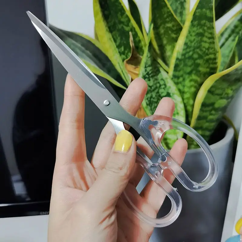 Fashion Transparent Mode Handle Frosted Scissors Comfort-Grip Handles Household scissors,Sturdy Sharp Craft Supplies
Fashion Transparent Mode Handle Frosted Scissors Comfort-Grip Handles Household scissors,Sturdy Sharp Craft Supplies