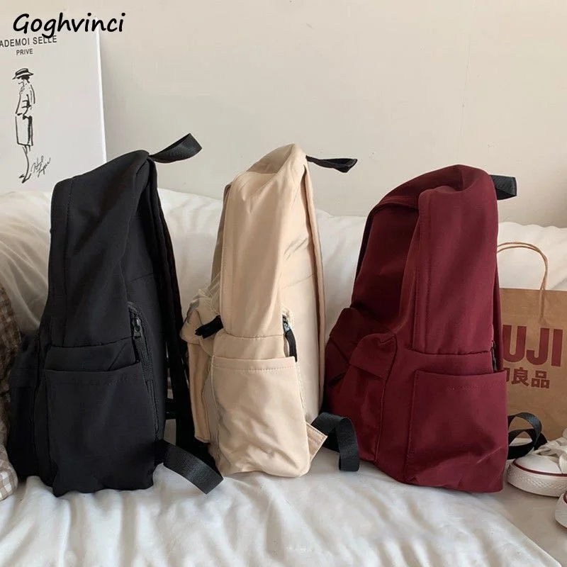 Backpacks Women Solid Black Large Capacity Backpack Trendy Ulzzang Harajuku Casual Zipper Waterproof Bag Students Japanese Style
Backpacks Women Solid Black Large Capacity Backpack Trendy Ulzzang Harajuku Casual Zipper Waterproof Bag Students Japanese Style