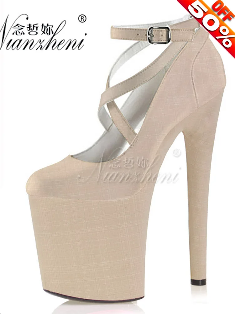 Platform Sandals Concise Shallow Buckle Strap Big Size 20CM Super High Heeled 8 Inches Gothic Shoes Novelty Models Party Pumps
Platform Sandals Concise Shallow Buckle Strap Big Size 20CM Super High Heeled 8 Inches Gothic Shoes Novelty Models Party Pumps