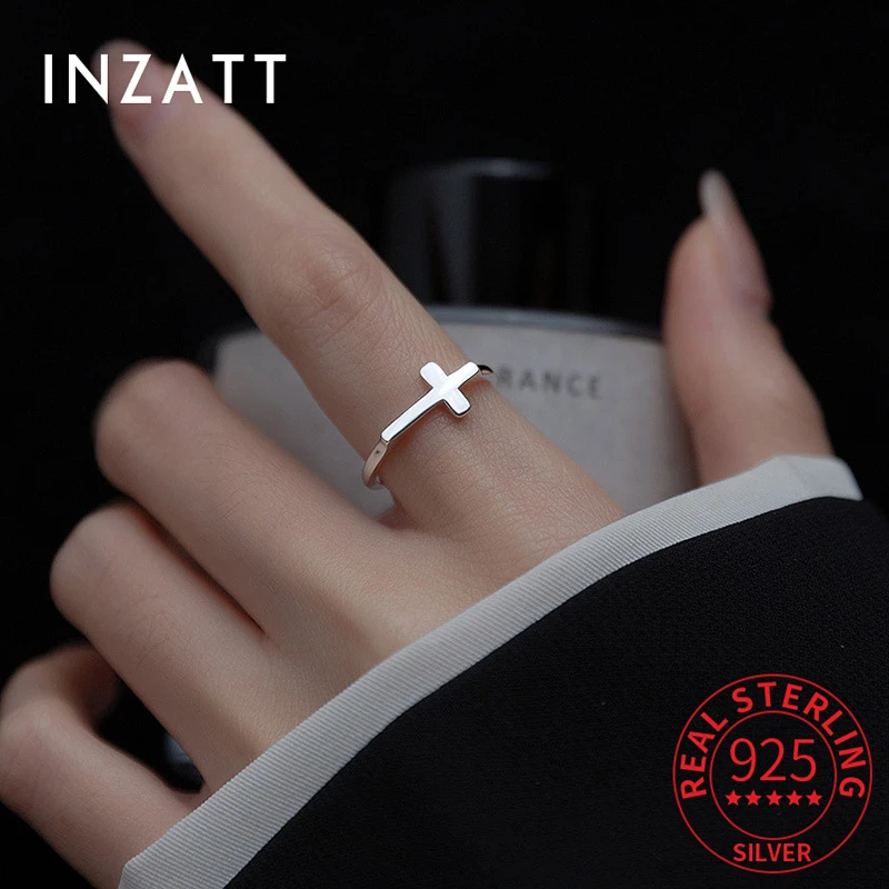 INZATT Real 925 Sterling Silver Cross Adjustable Ring For Charming Women Party Trendy Fine Jewelry Minimalist Accessories
INZATT Real 925 Sterling Silver Cross Adjustable Ring For Charming Women Party Trendy Fine Jewelry Minimalist Accessories