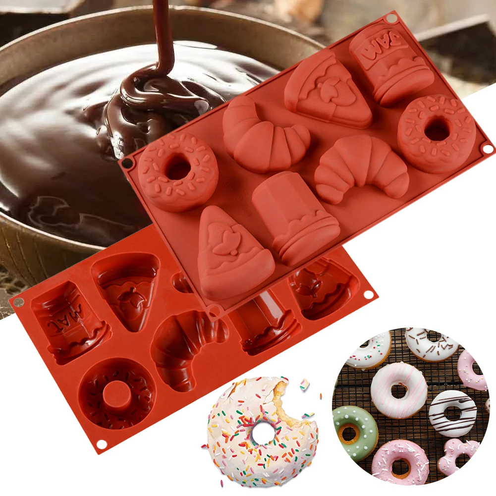 Silicone Baking Mold 8-Cavity Donut Cake Mold Non-Stick DIY Mousse Making Mold Chocolate Cupcake Decorating Supplies Baking Tool
Silicone Baking Mold 8-Cavity Donut Cake Mold Non-Stick DIY Mousse Making Mold Chocolate Cupcake Decorating Supplies Baking Tool
